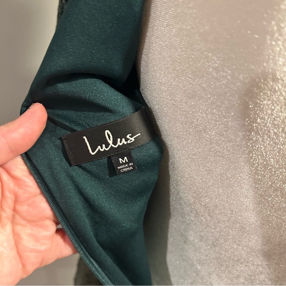 Lulu’s Green Sequin Sparkle Dress Womens Medium - Picture 6 of 9